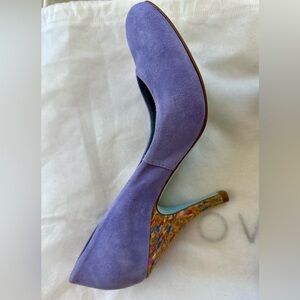 Kurt Geiger pumps heels confetti cork suede purple